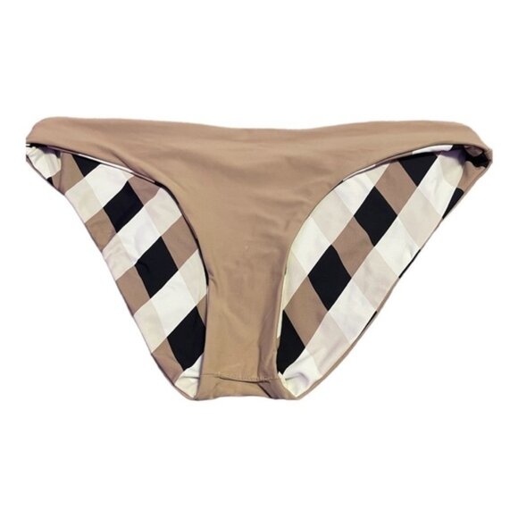REVERSIBLE Khaki Diamond Bikini Bottoms Size M - Picture 4 of 4